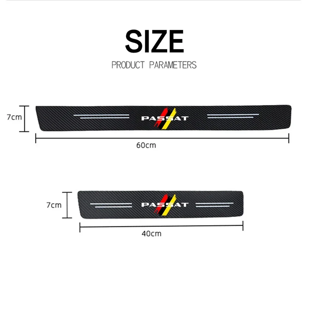 Auto Schwellen band Türschwellen schutz Aufkleber für Volkswagen VW Passat Abzeichen B6 cc B5 B6 B7 B8 Kofferraum Stoßstangen schutzst reifen