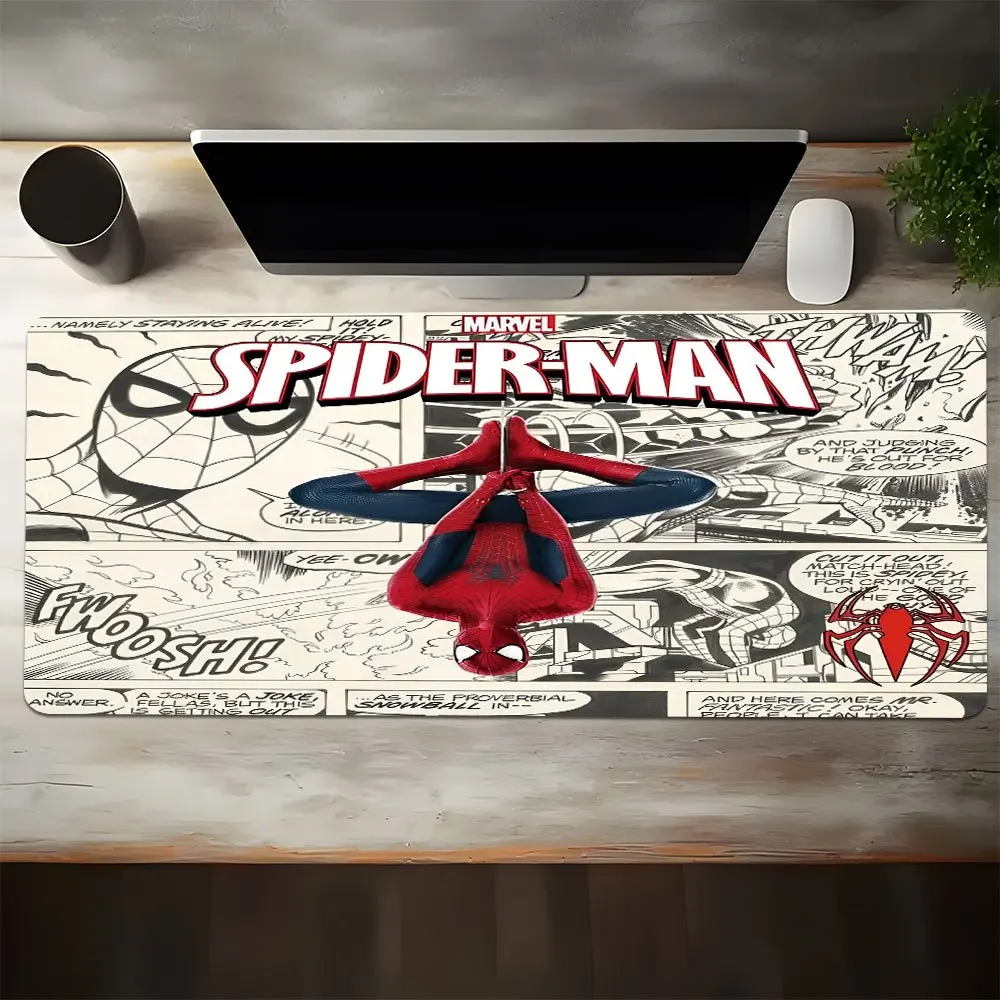[معتمد] قطعة واحدة من وسادات الماوس Marvel Spider Man متعددة الوظائف كبيرة للألعاب مناسبة للاعبين والاستخدام المكتبي والعطلات