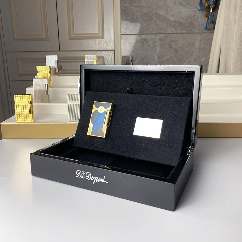 

New commemorative edition single and double flame luxury lighter Ping Sound natural paint cigarette smoking butane lighter 18131