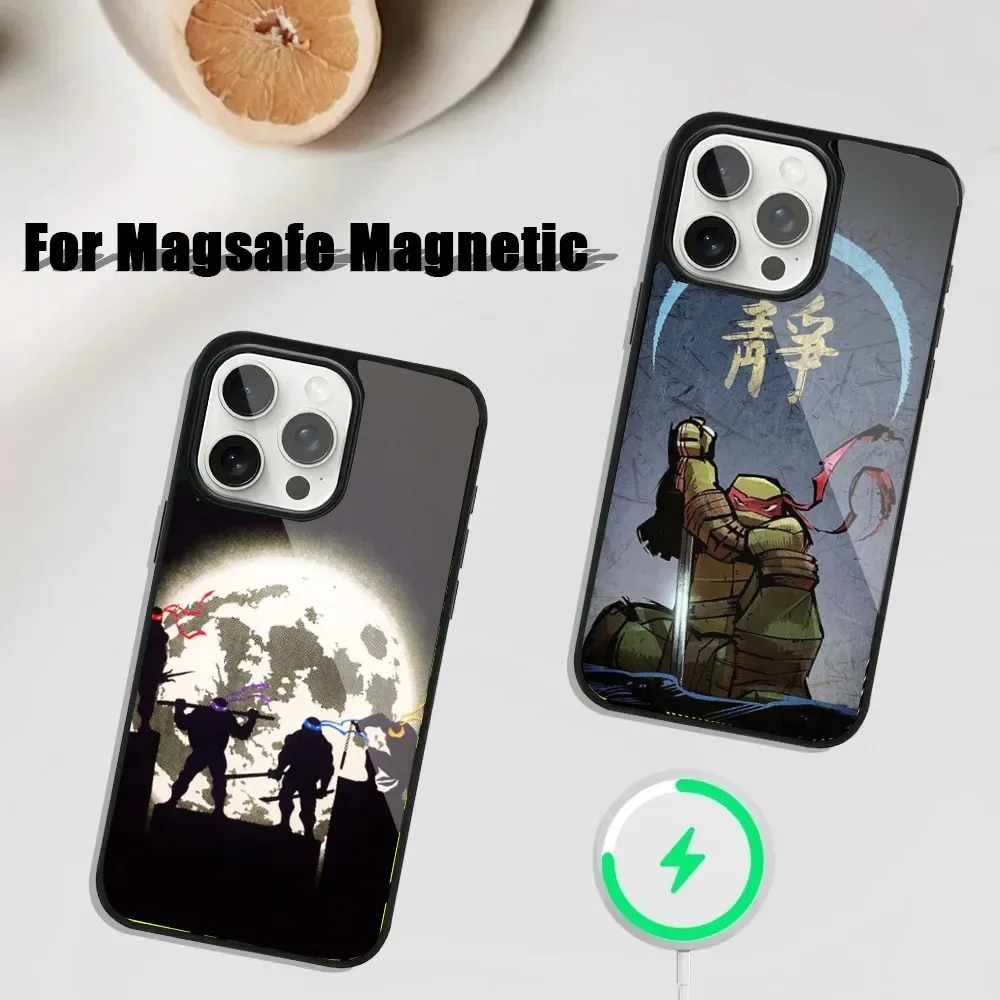 T-Teenage-Mutant N-Ninja-Turtles Phone Case For iPhone 16,15,14,13,12,11,Plus,Pro,Max Mini Magsafe Magnetic Wireless Charging