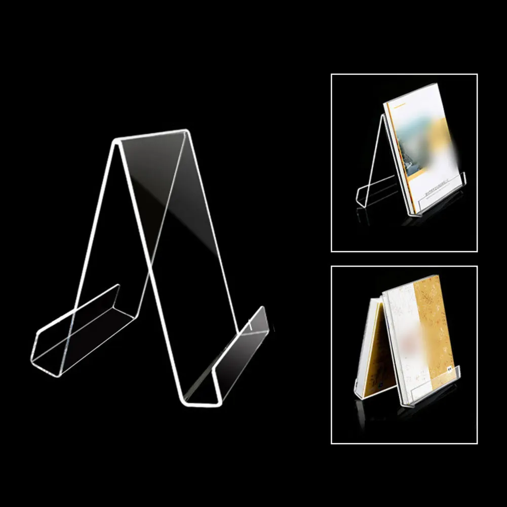 Transparent Book Stand Clear Reading Support Frame For School Museum Collectibles Display Easel Holder