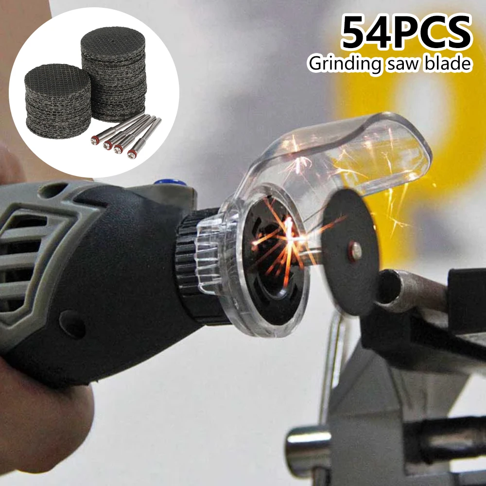 54PCS Abrasive Cutting Disc 32mm W/ Mandrels Grinding Polishing Wheels For Dremel Accesories Metal Cutting Rotary Tool Saw Blade