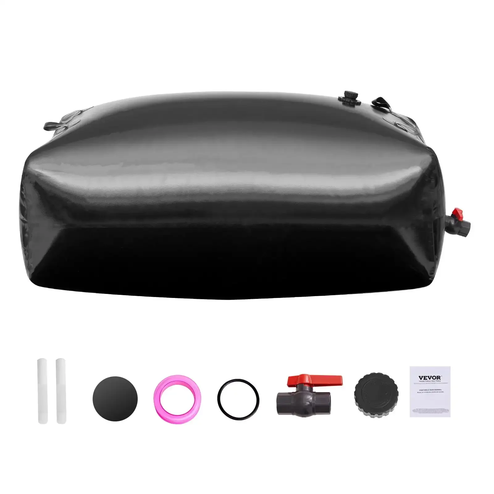 

Portable Water Storage Bladder 142.7 Gal PVC Collapsible Water Tank Black