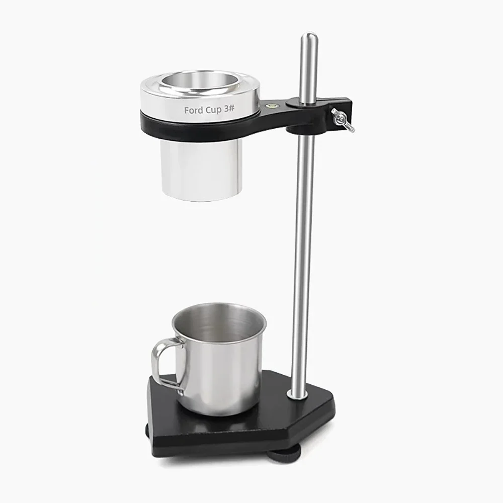 Ford Viscosity Cup Liquid Viscometer Desktop Paint Viscosity Tester with Adjustable Stand ASTM D1200 D333 D365