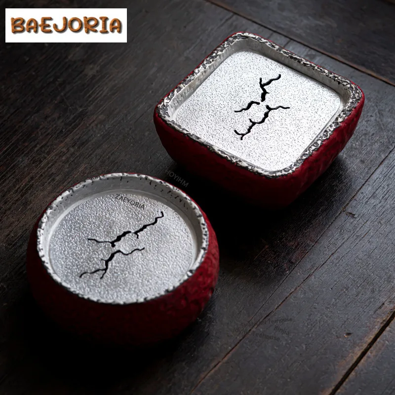 

Hawthorn Red Stone Pattern Pot Bearing Holder Teapots Dessert Serving Trays Dry Brew Table Tea Tray Coasters Chinese Teaset Gift
