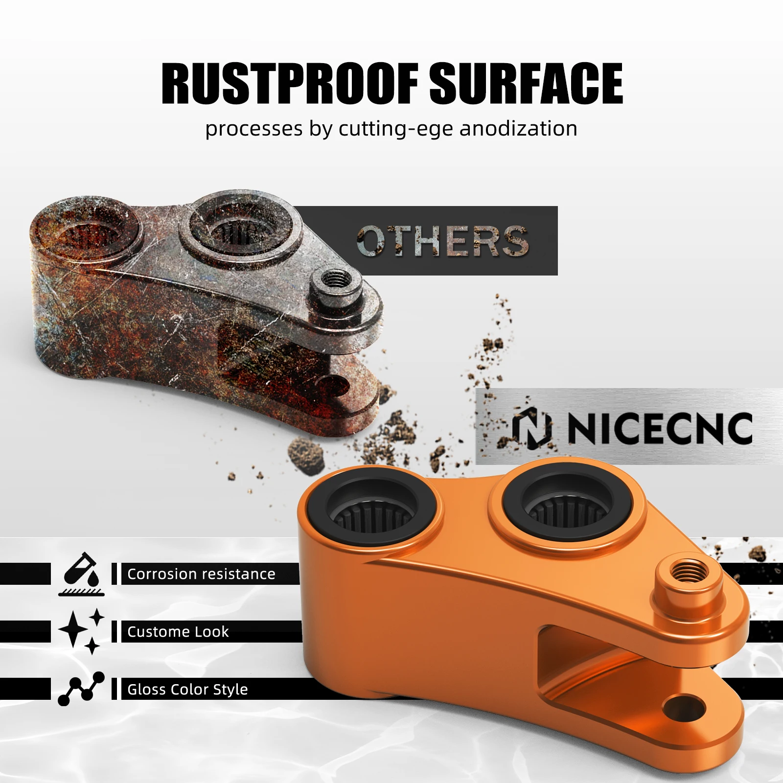 For KTM 690 Enduro R 690 SMC SMCR 2008-2018 Motorcycle Rear Lowering 40mm/1.57'' 690 Enduro R SMC R 2008-2018 2017 2016 2015 14