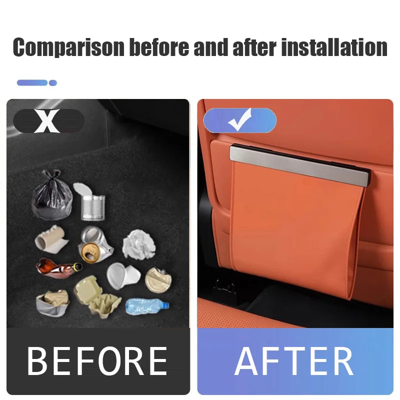 For Lynk&Co 900 2025 2026 Car Magnetic Hidden Trash Bin Leak-Proof Foldable Design with Strong Magnet Mount Organizer