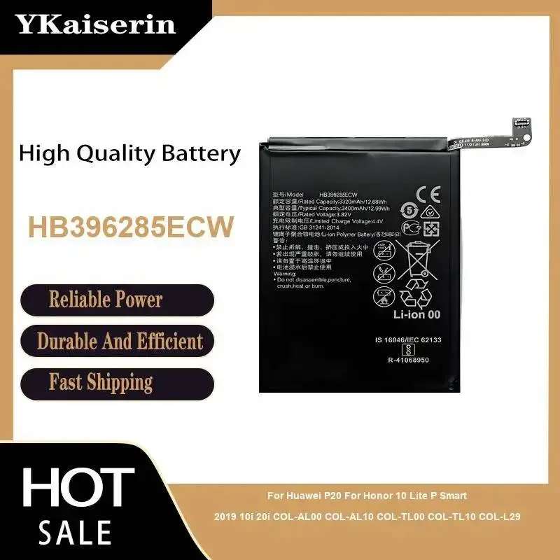 

Battery HB396285ECW 3400Mah For Huawei P20 Honor 10 Lite P Smart 2019 10I 20I Col-AL00 Col-AL10 Col-TL00 Col-TL10 Col-L29