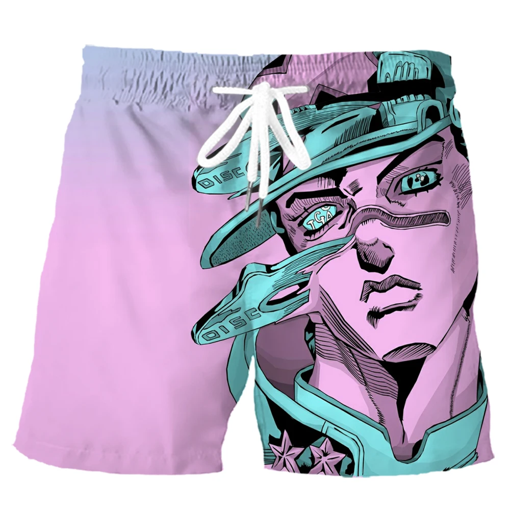 

HX Cartoon Anime Board Pants JOJO Bizarre Adventure 3D Graphic Funny Printed Shorts Polyester Sportswear Dropshipping