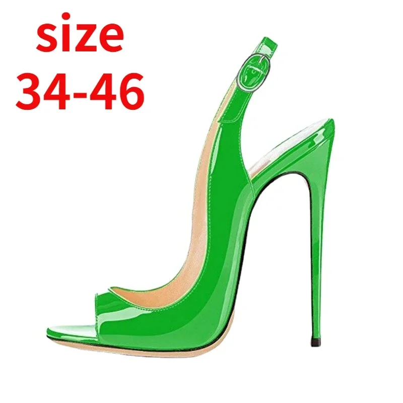 

2024 Summer New Dress Party Banquet Sandals Women's High Heel Designer Sexy Elegant Simple Heels Big Size Shoes 42 43 44 45 46