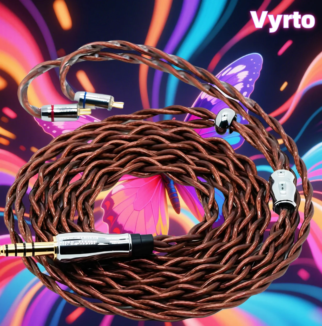 

Vyrto-30 IEM Cable Upgraded Earphone Cable Single Crystal Copper Silver Plated for MMCX /2Pin0.78/ QDC/TFZ