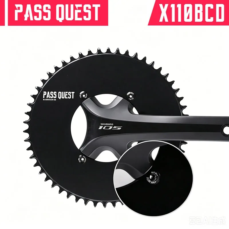

PASS QUEST X110BCD AERO Narrow Wide Chainring for R3000/4700/5800/6800/DA9000 Chainwheel gravel folding bike available 40T-58T