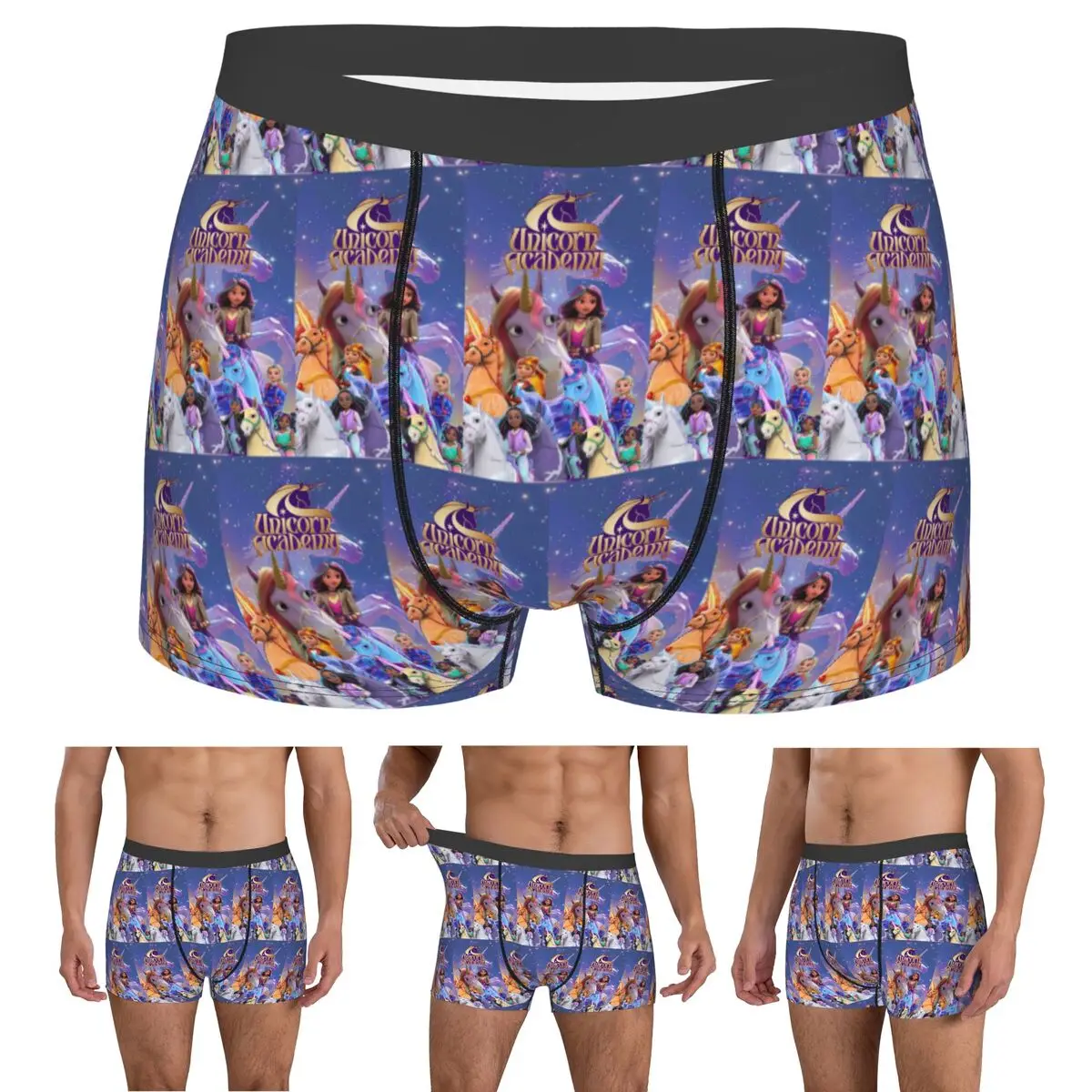 Boxer Underpants Shorts Unicorn Academy Panties Male Soft Underwear for Homme Man Boyfriend Gifts