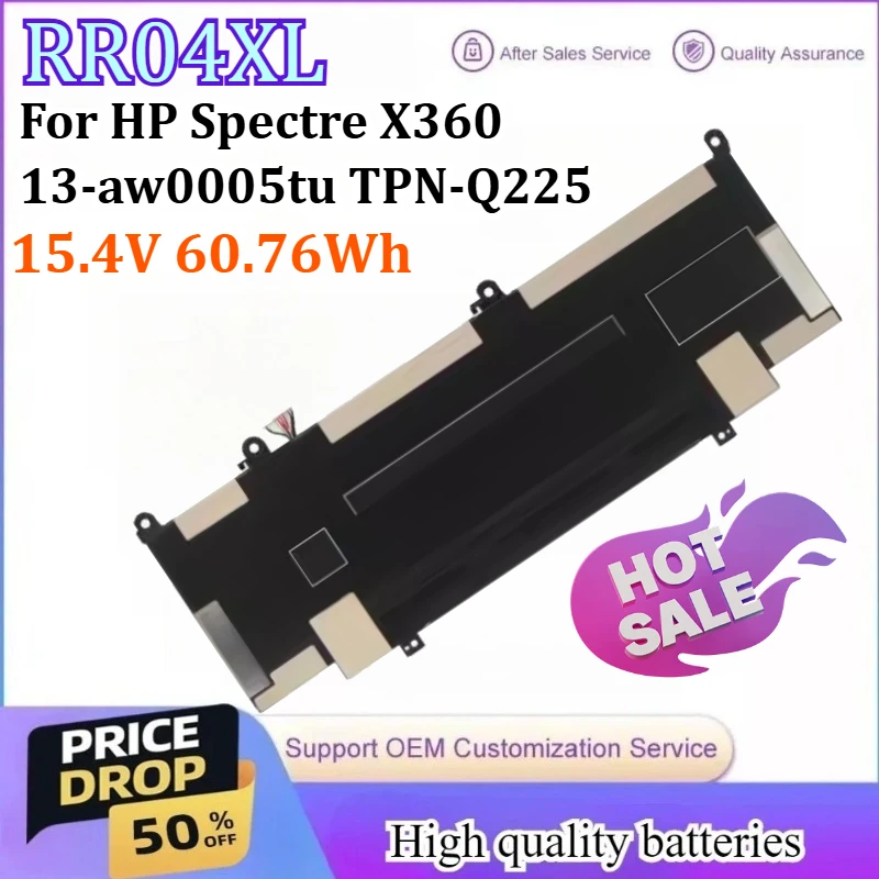 

RR04XL 15.4V 60.76Wh for HP Spectre X360 13-AW0900 13-AW0090CA 13-AW0003DX 13-AW0001LA 13-AW0001LM L60373-005 Laptop Battery
