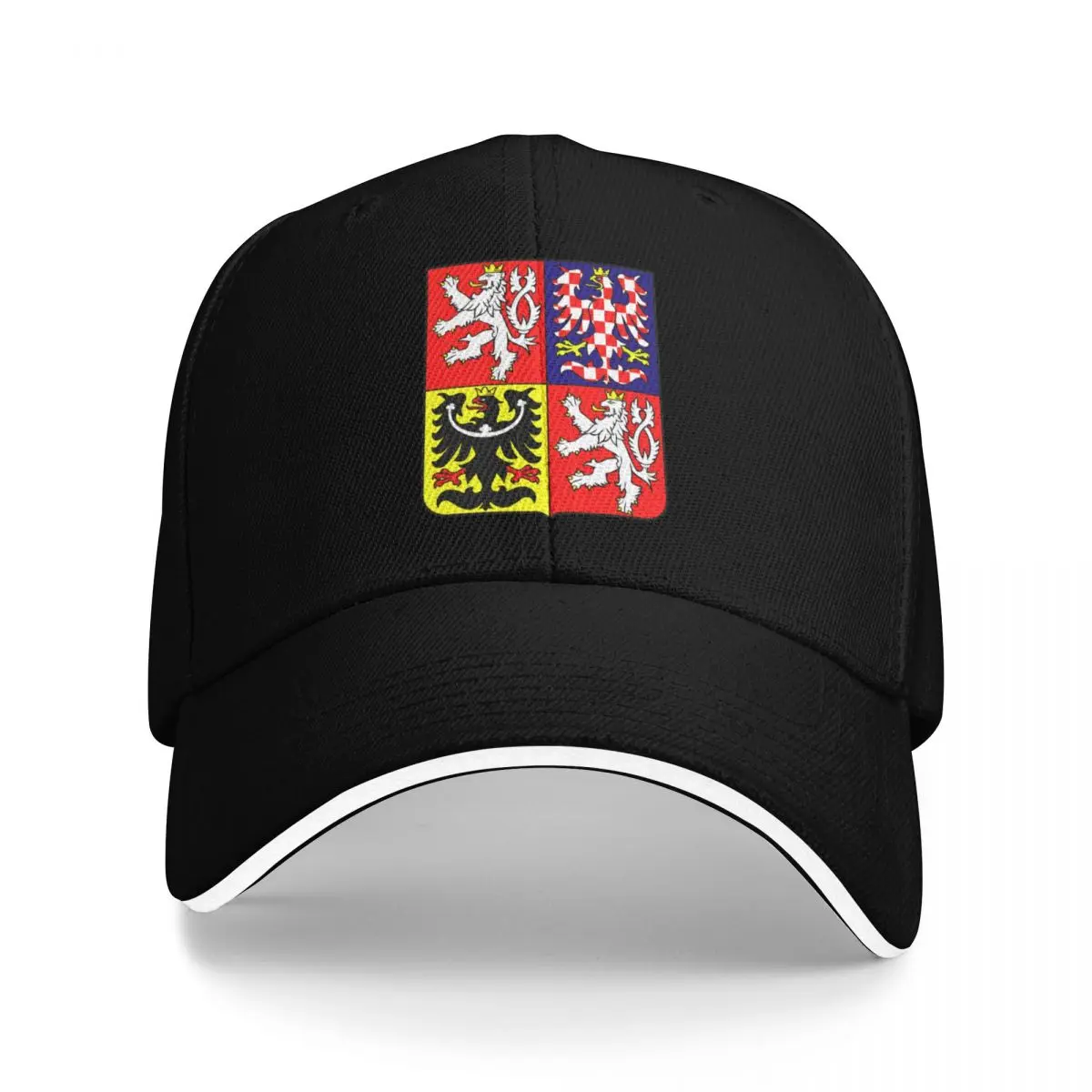 

FLAGS AND DEVICES OF THE WORLD - CZECH REPUBLIC COAT OF ARMS Baseball Cap fishing caps man funny hat party Hat For Man Women's