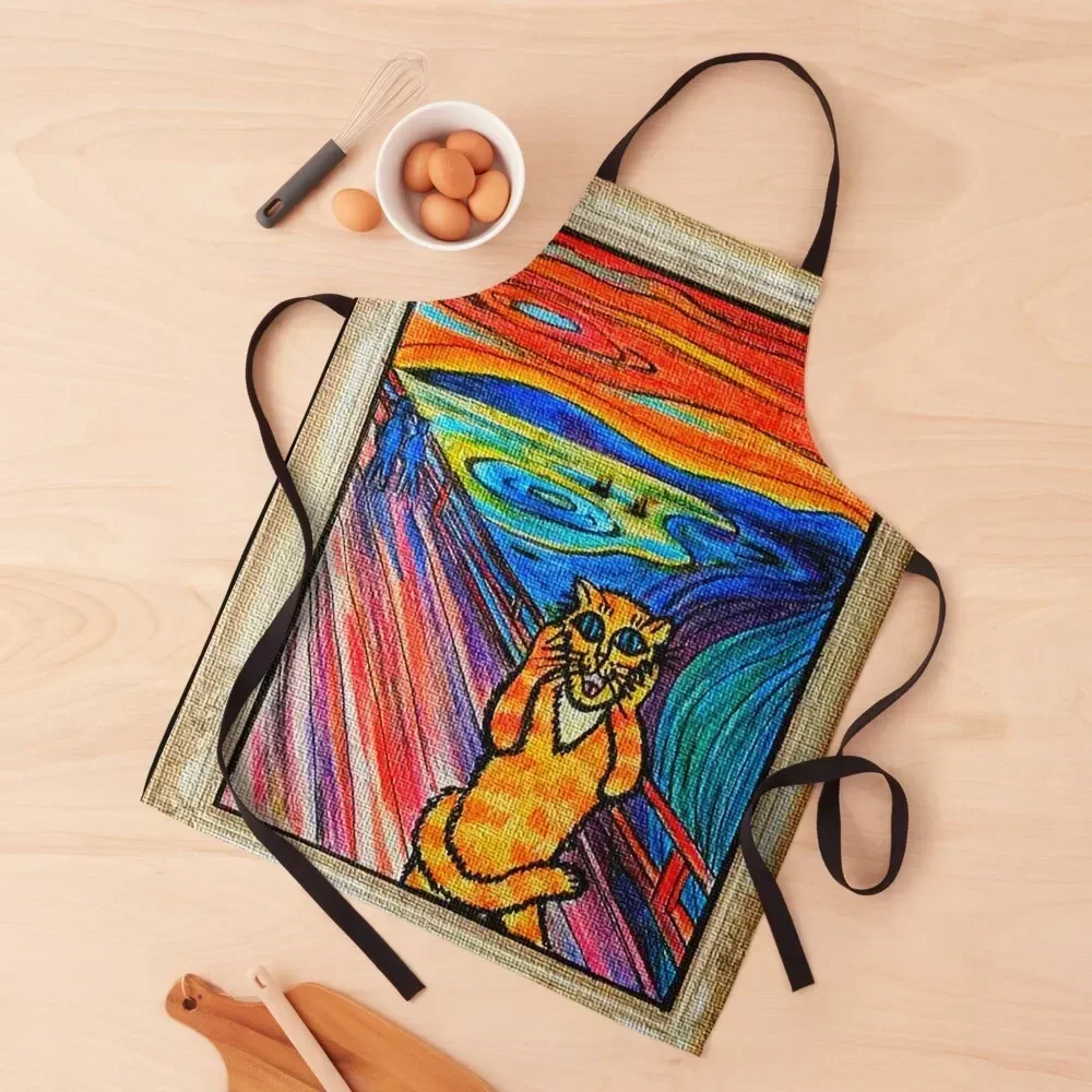 

The Meow Apron painters Kitchen Special Accessories For Girl painting Apron