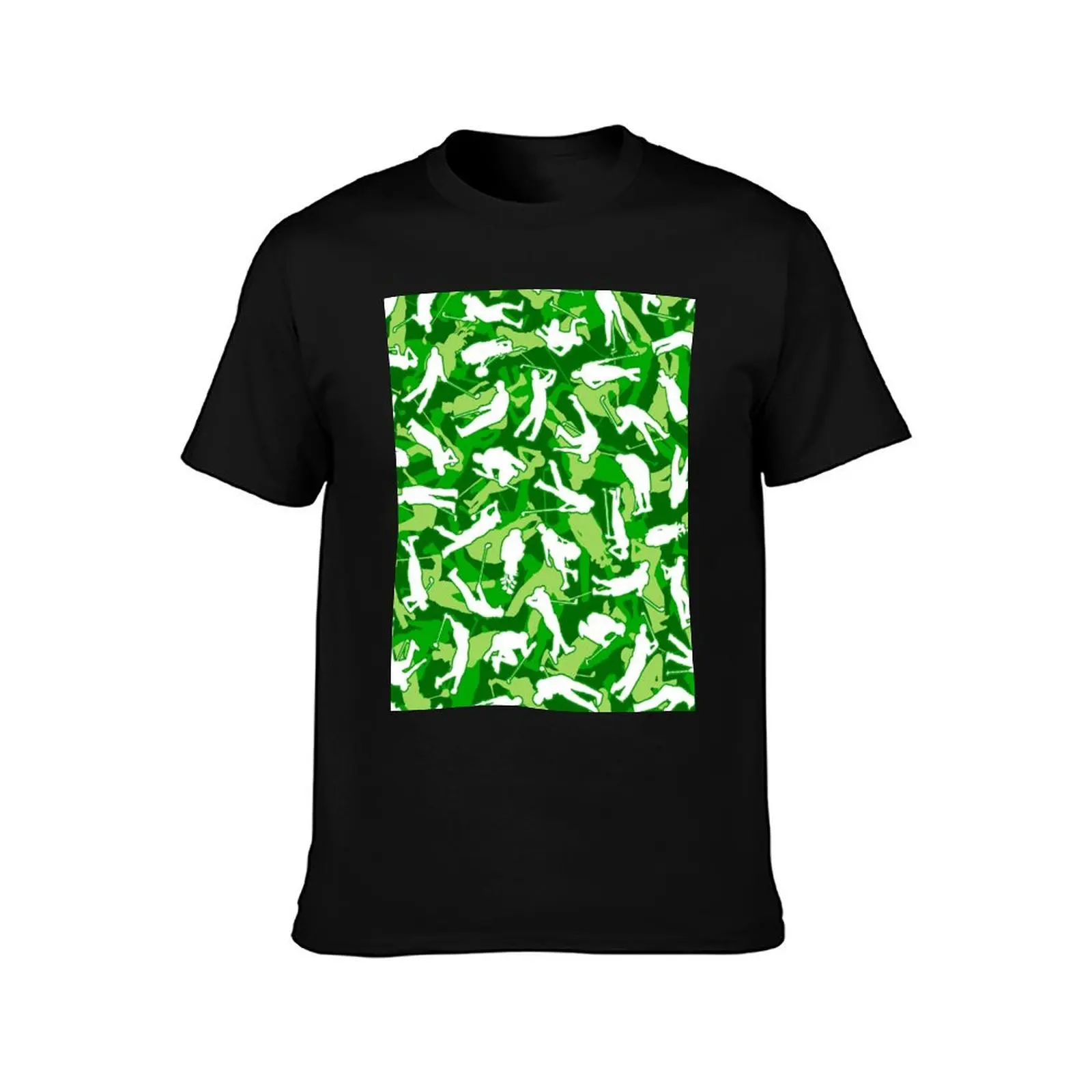 Golf Lover Pro Golfer Camo Camouflage Pattern Green T-Shirt Holiday Simple Tee Shirt T-Shirt