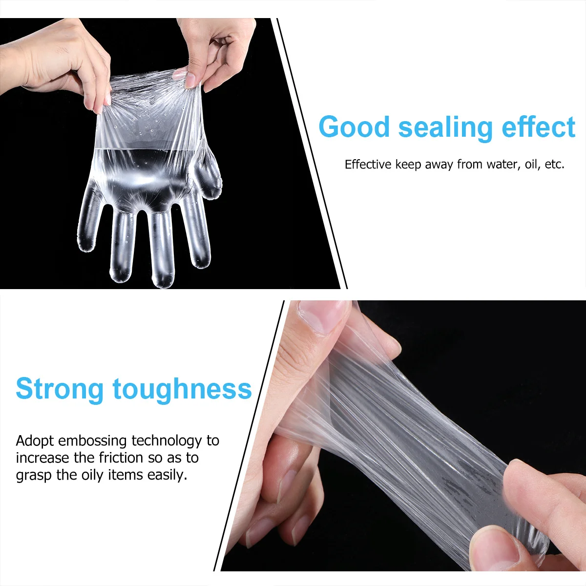 

500Pcs Disposable Gloves Plastic Dishwashing Beauty Practical for Work Home Improvement Hobbies Arts Crafts No Need to Clean