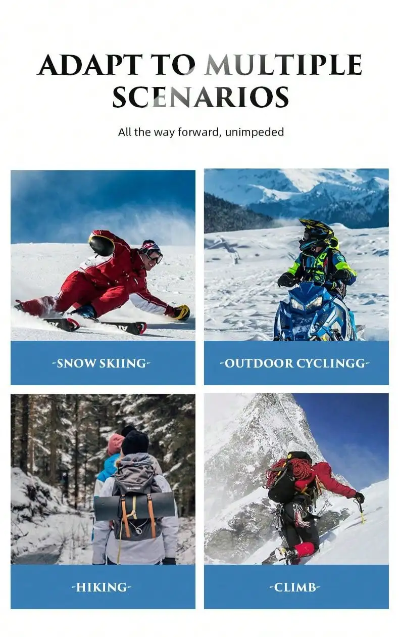 Große Skibrille mit farbigen Gläsern und stoßfesten, blendfreien Gläsern aus Schaumstoff für Outdoor-Sportarten, Snowboarden und Skifahren. – Detail 13