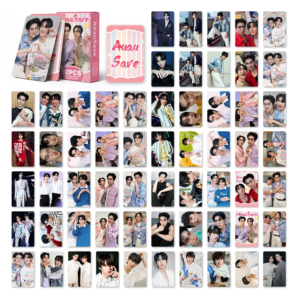 مجموعة بطاقات 92 قطعة من تايلاند ستار AuauSave LOMO - دراما CP Auau وحفظ بطاقات الصور المجسمة مع الملصقات #6