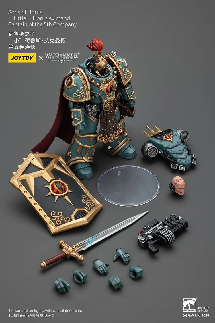 JOYTOY Warhammer "The Horus Heresy" Sons of Horus 'Little'Horus Aximand, Capitano della 5a Azienda Action Figures Doll Collect