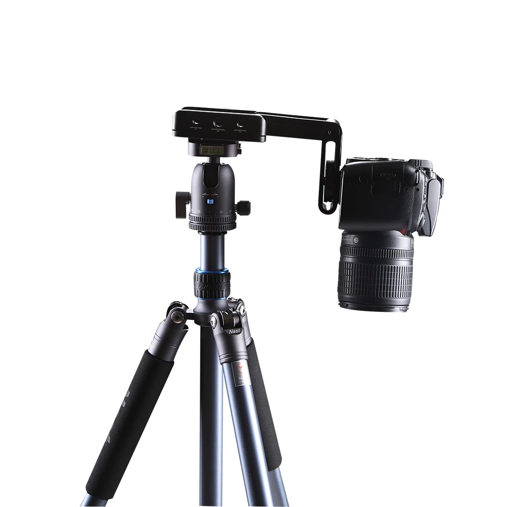 E-IMAGE FH10 رأس Magic Pan Z Flex المائل مع فتحات ملولبة مقاس 1/4 بوصة و3/8 بوصة