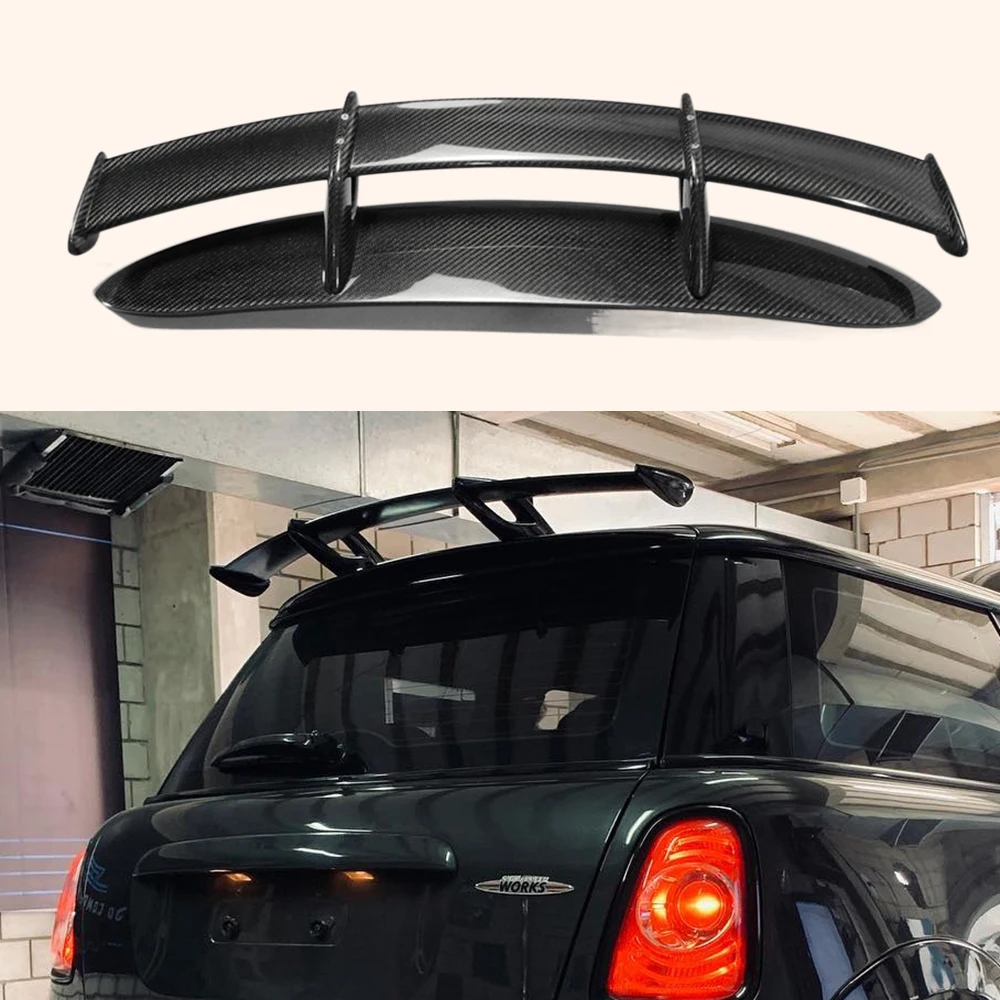 For Mini Cooper 06-13 R56 Ver.2.11/2.12 Type B Roof Spoiler Carbon Fiber