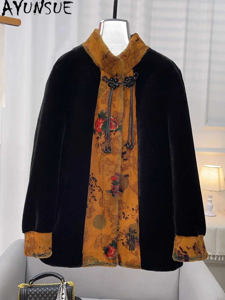 معاطف شتوية من AYUNSUE للنساء وصلت حديثًا لعام 2025 معاطف خارجية قصيرة أنيقة للنساء معاطف فرو عالية الجودة من Pelzmantel Damen #3