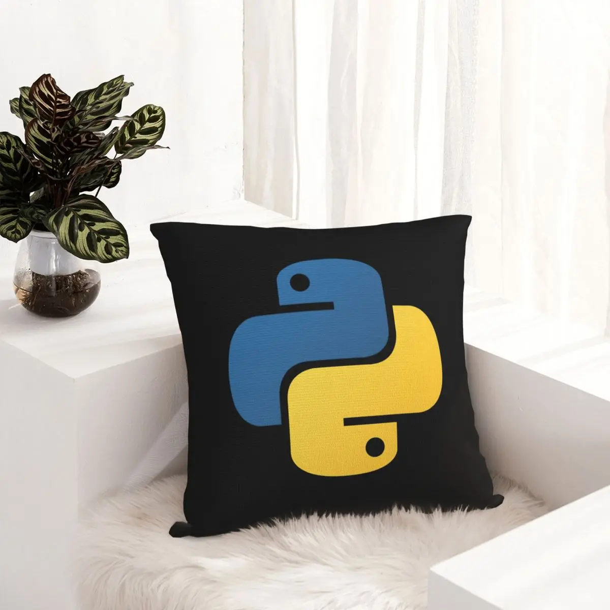 Python Programming pillowcase printed cushion cover sofa waist pillow pillow cover