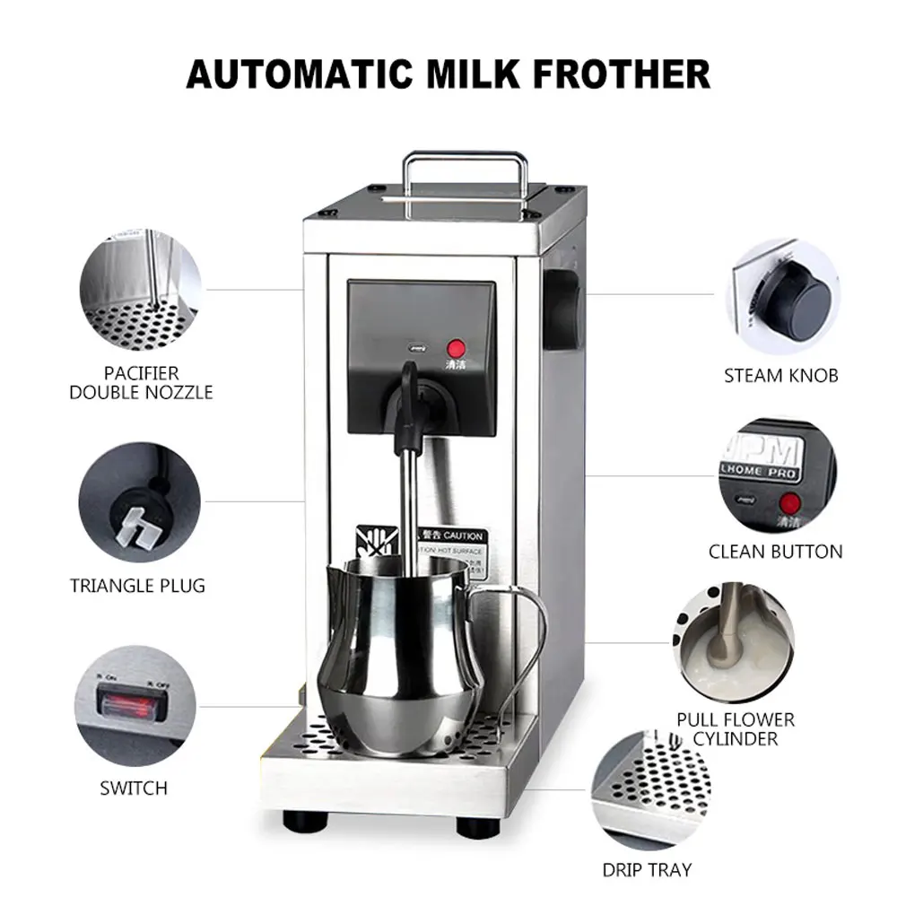 2025 Version Steam Milk Frother Pump Pressure Steam Milk Foam Machine Coffee Milk Frother