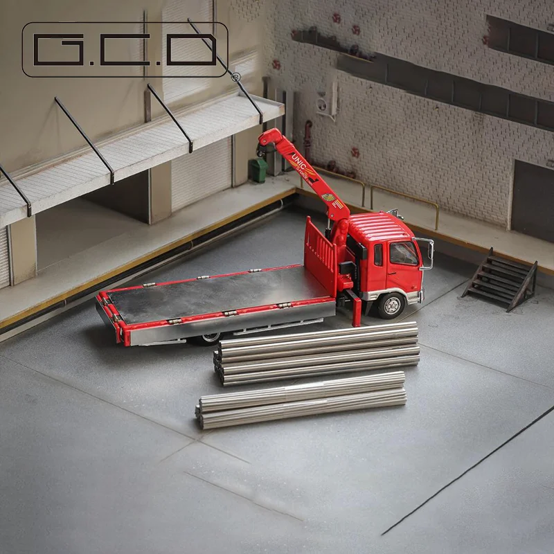 Nieuwe Gcd 1:64 Mitsubishi Boom Truck Serie Multi-Accessoire Simulatie Legering Micro-gegoten Auto Model Aangepaste Kinderspeelgoed Geschenken