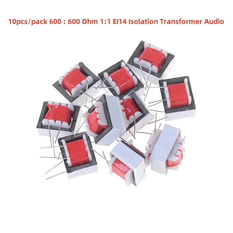 10pcs High Qulity Double-wire Winding Audio Transforme 600:600 Ohm Europe 1:1 EI14 Isolation Transformer