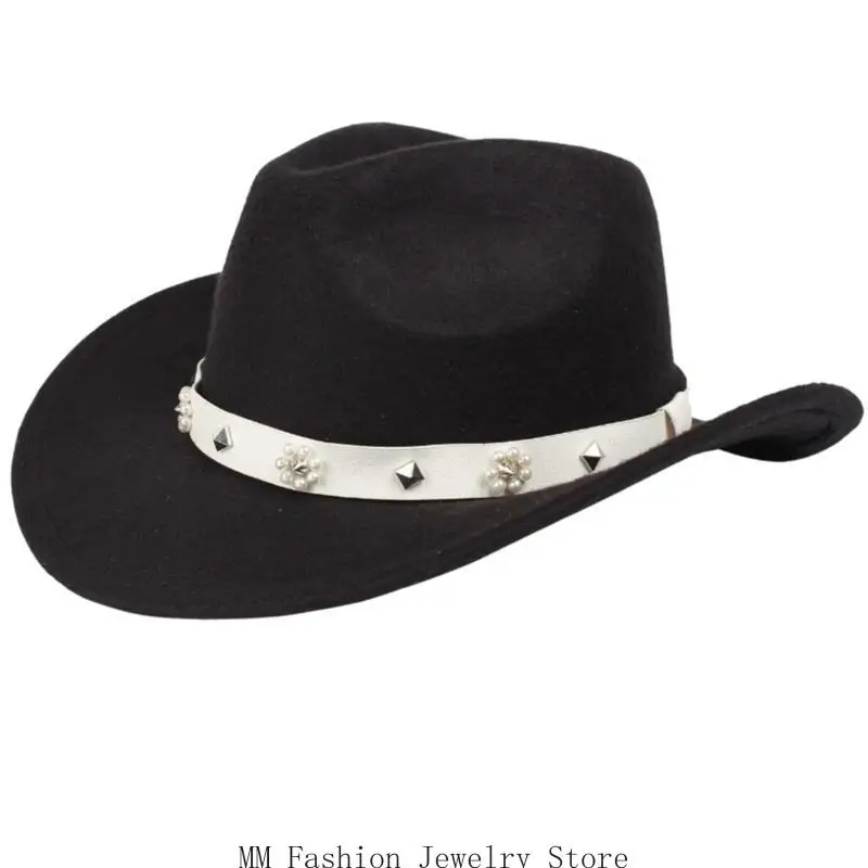 D0UB Lederhut Bands für Männer Damen Western Hat Belt Bands Western Bandgürtel