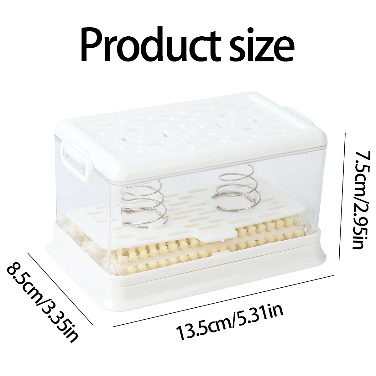 Soap Dish Soap Rack Storage Box With Brush Lid Hands-Free Laundry Tool Portable Foaming Box