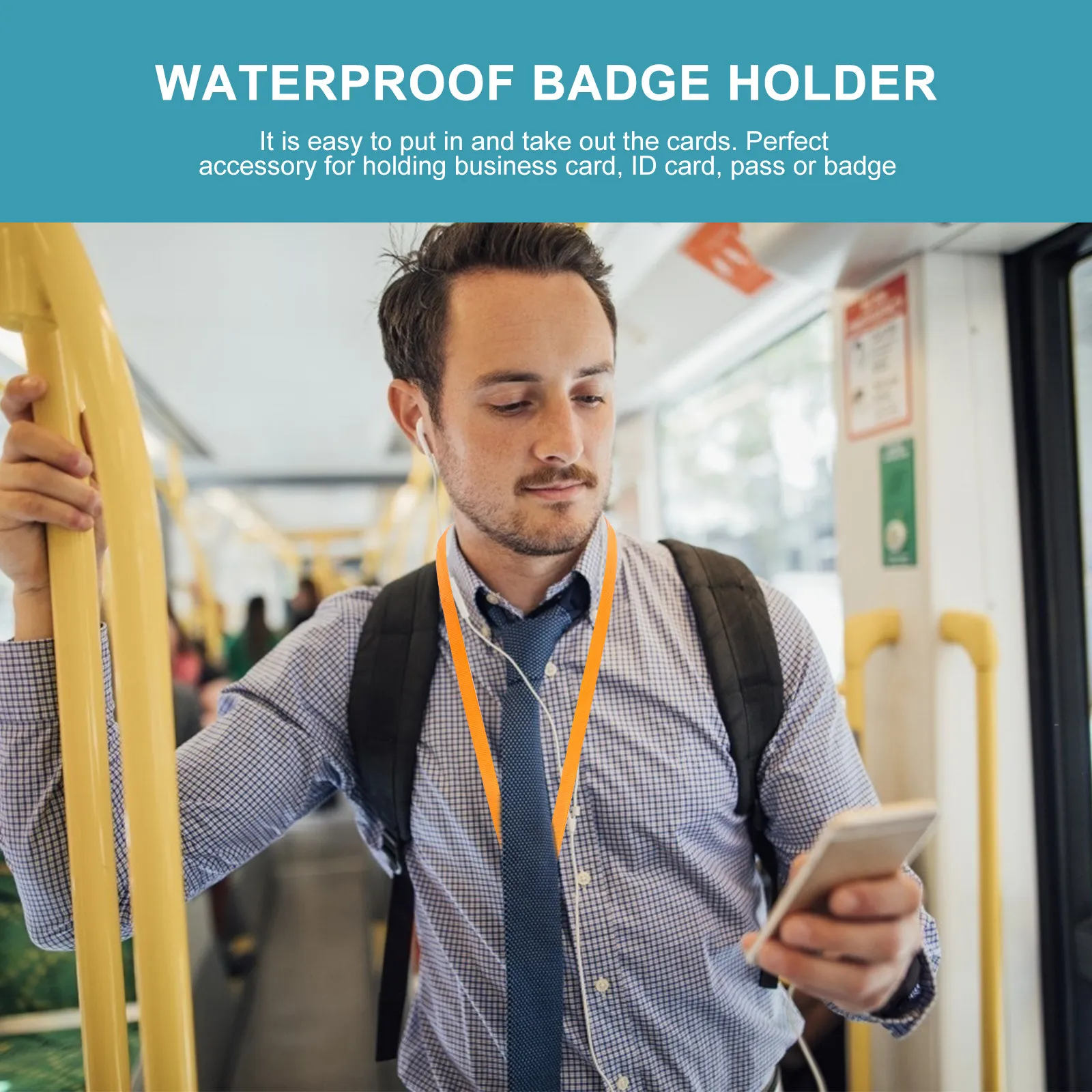 

50Pcs Certificate Lanyard Premium Quality Lightweight Non-Deformable Exhibition School Office Id Badge Lanyard for Employee Name