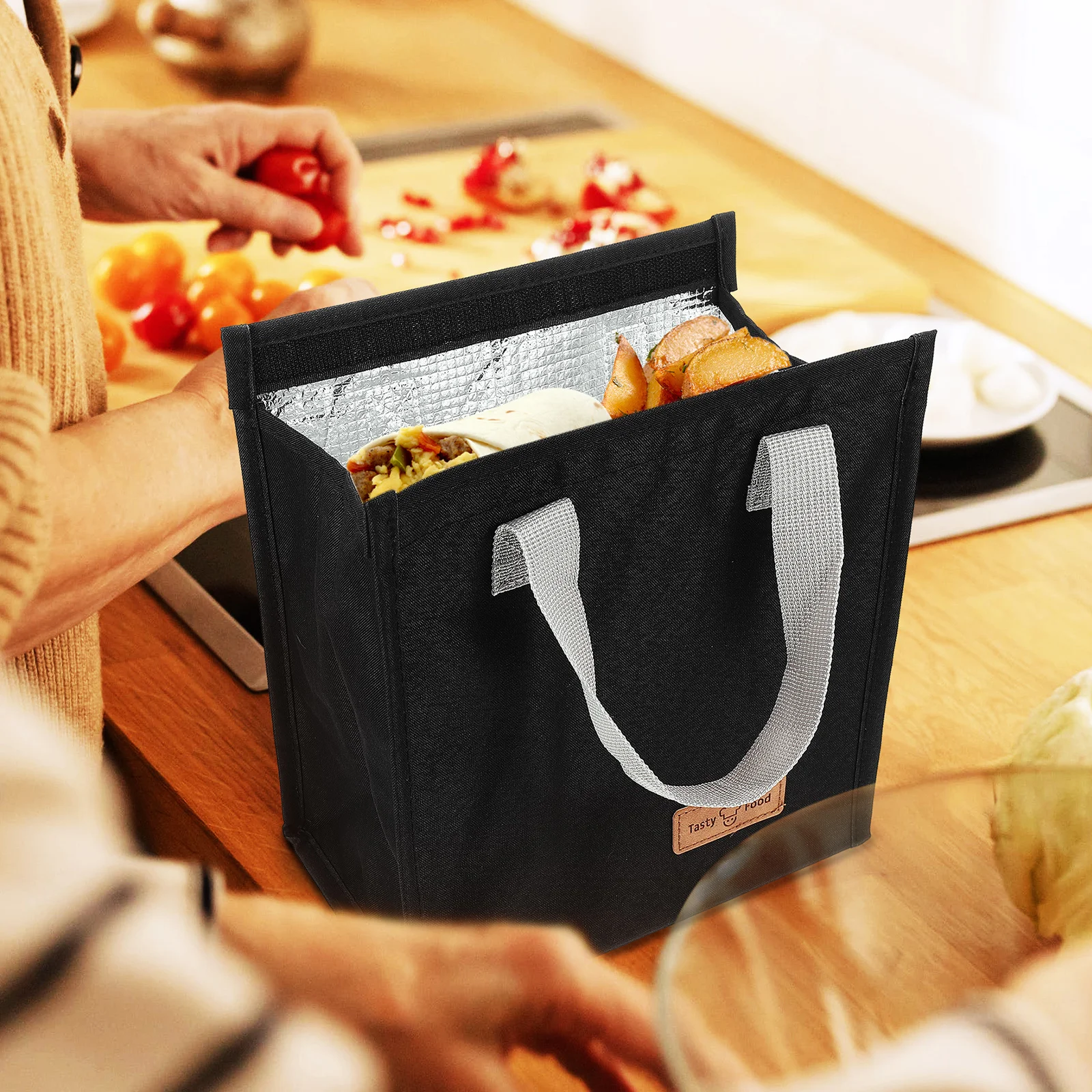 

Insulated Lunch Bag Thermal Bento Box Pouch Reusable Oxford Cloth Carrier For Picnic Camping School Office Storage Bag