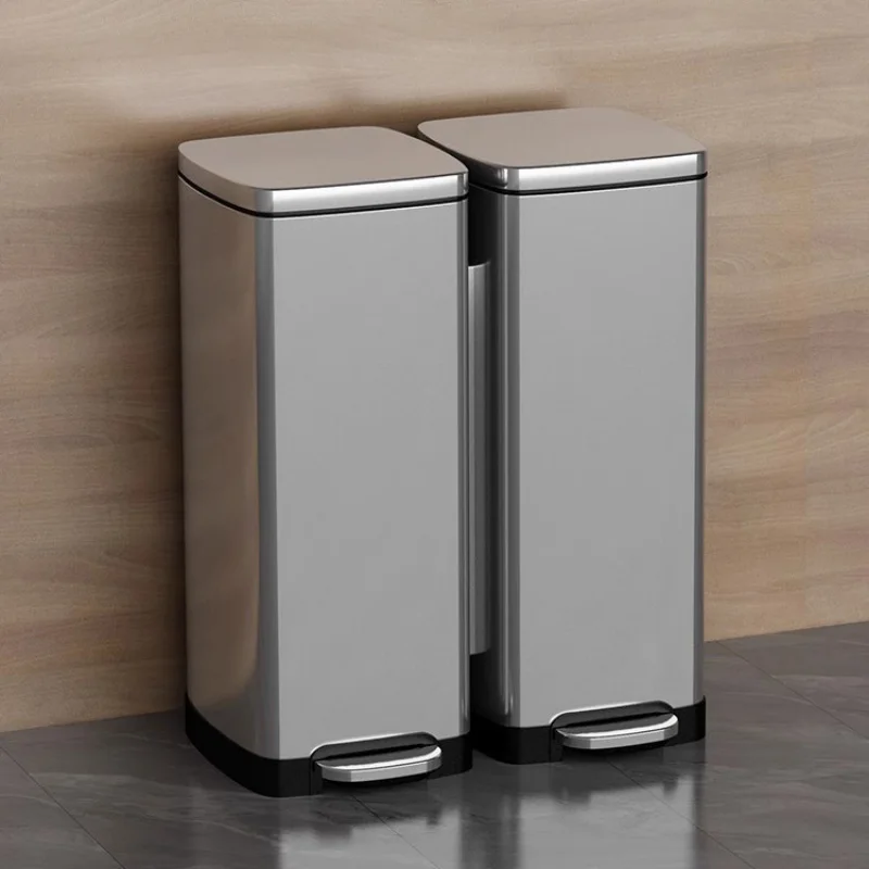 

Классифицированный мусорный бак из нержавеющей стали, коммерческий мусорный бак большой емкости с покрытием для офиса, общественного отеля, ножной мусорный бак, туалетный бак