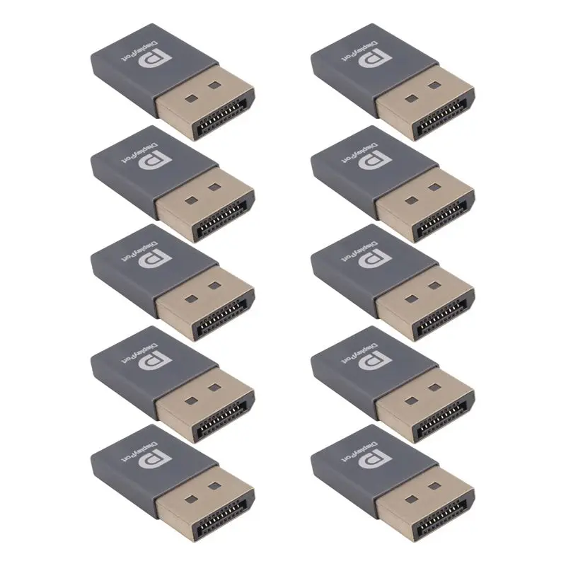 AEF6-10Pcs 4K Displayport Dummy Plug EDID Headless Ghost Emulator Graphics Video Card Cheater