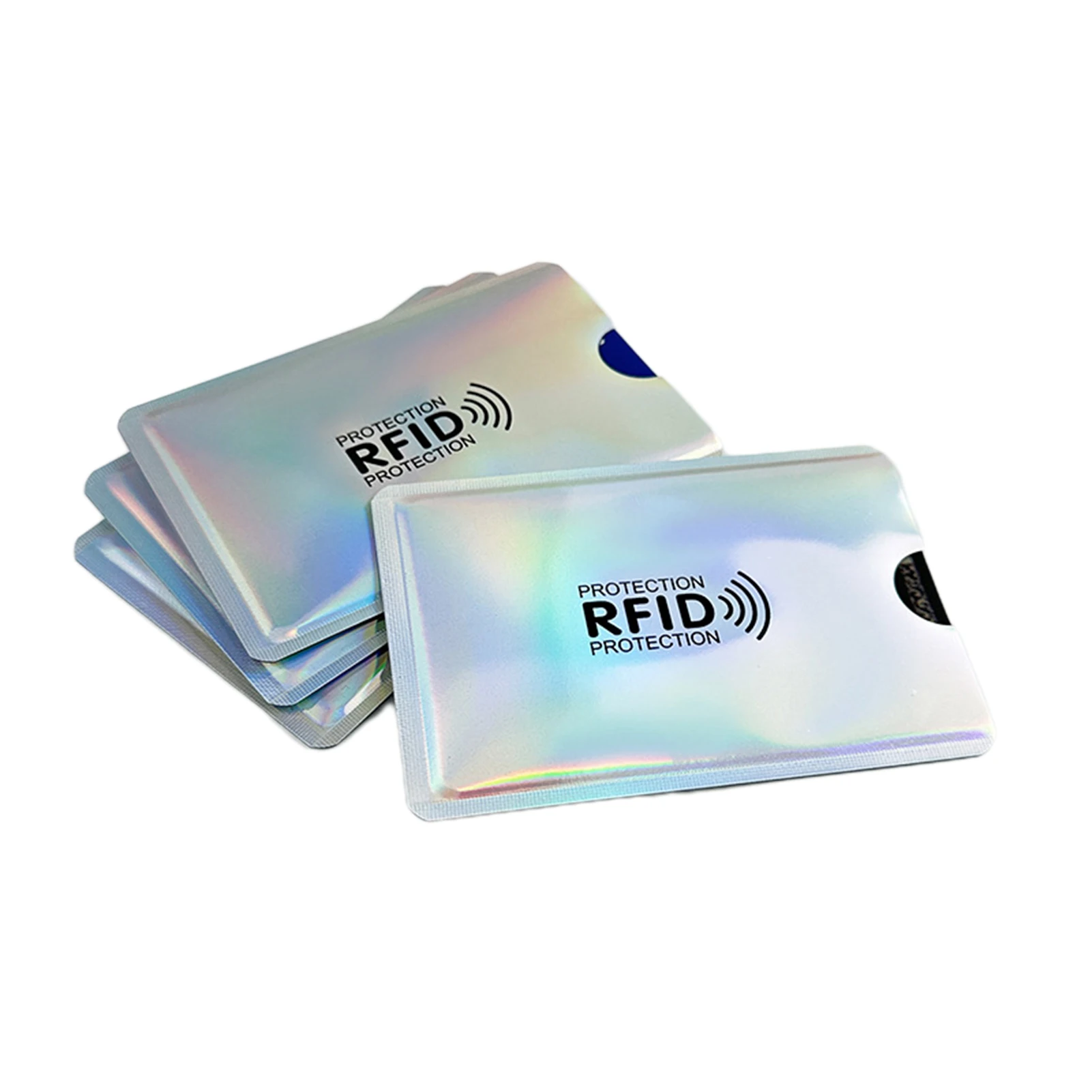 Laser Silvery RFID Blocking Sleeves Multi-color Credit Card Protector for Credit Debit and ID Cards