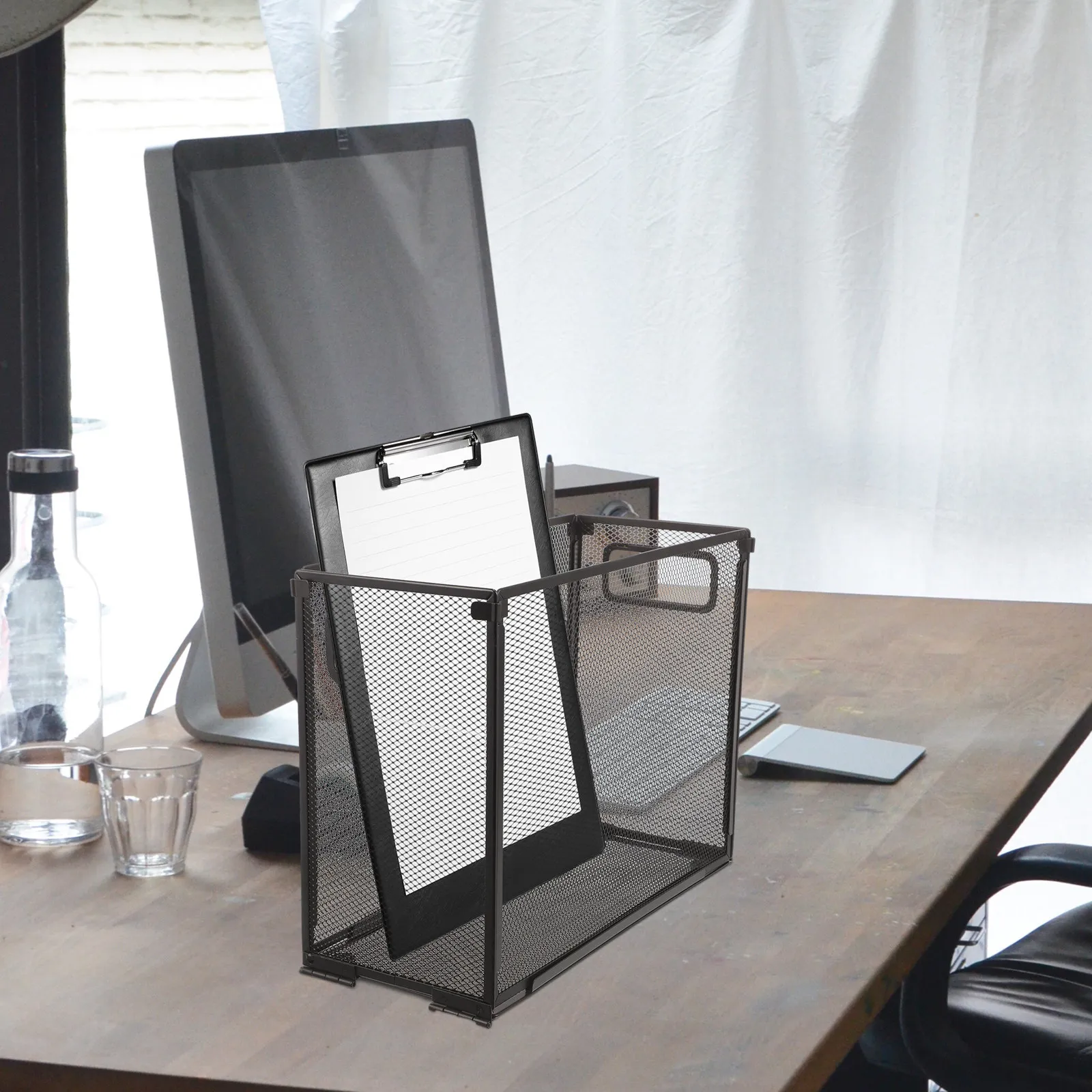 mesh-file-holder-desktop-organizer-multi-functional-stainless-steel-document-rack-foldable-file-organizer-for-office-school-home