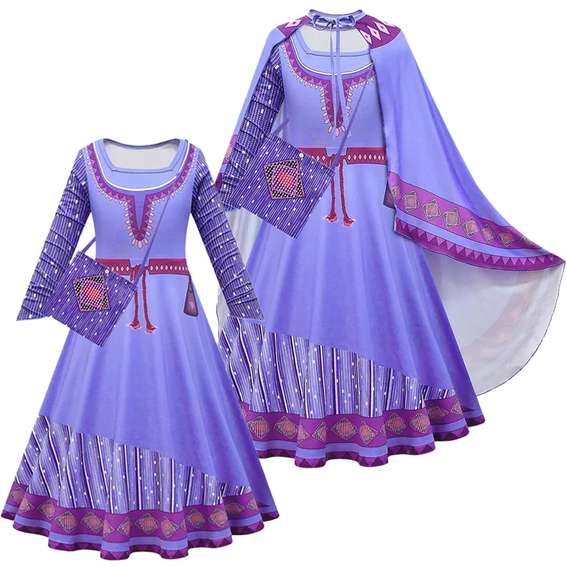 Asha Cosplay Costume pour enfants, robe de princesse, This Wish Py Play, vêtements de fête d'Halloween et de carnaval pour filles, dernier film, Noël, 2023