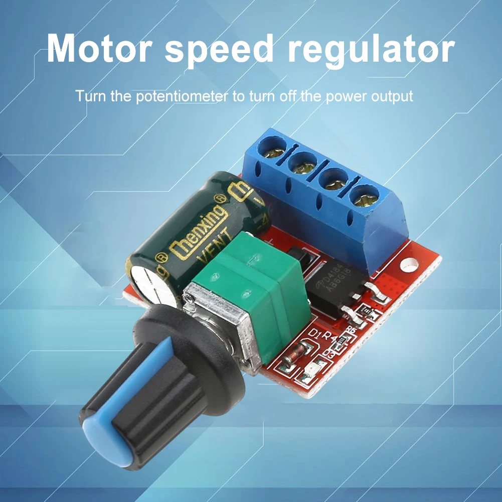 Controlador de velocidade do motor 5A DC 4.5V-35V 90W PWM Módulo de acionamento ajustável Fusível Regulador de velocidade do motor de recuperação automática