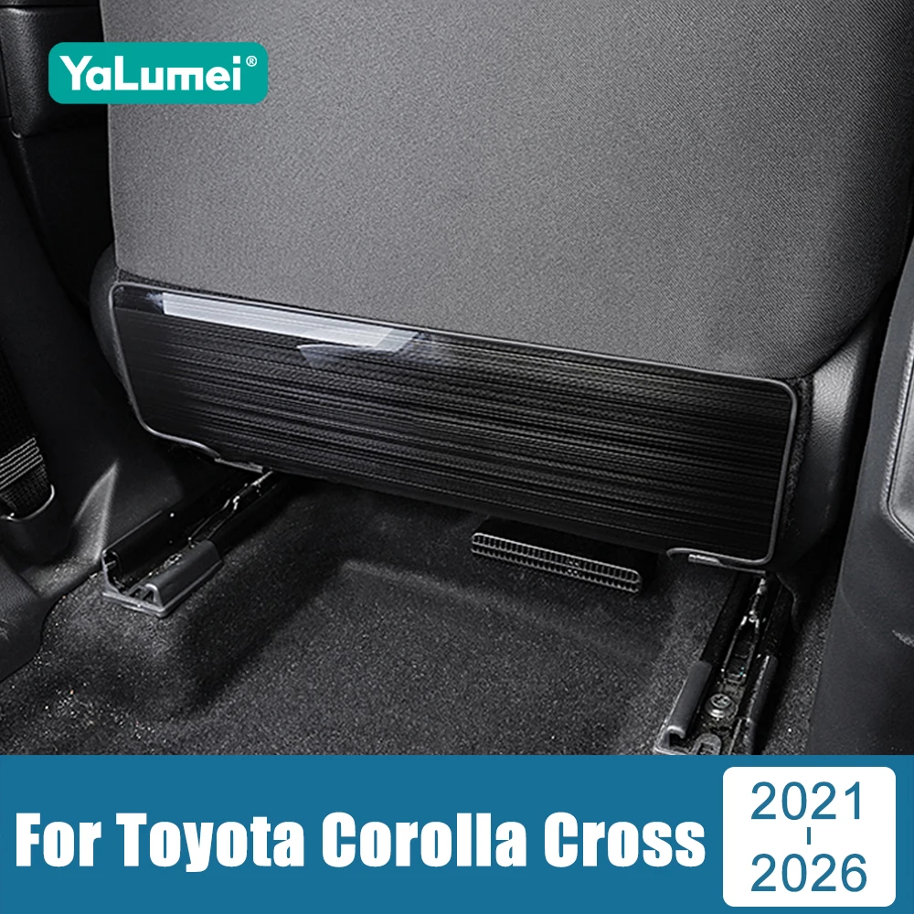 For Toyota Corolla Cross XG10 2021 2022 2023 2024 2025 2026 Stainless Car Seat Anti-Kick Mats Cover Trim Pedal Anti-Dirty Pads