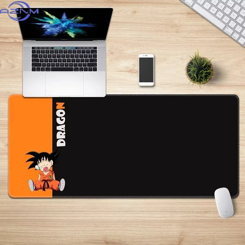 Anime Dragon Ball Kid Goku Large Mousepad, Rubber Non‑Slip Extended Gaming Desk Mat, Waterproof Anti‑Fray Mouse Pad for PC Lapto