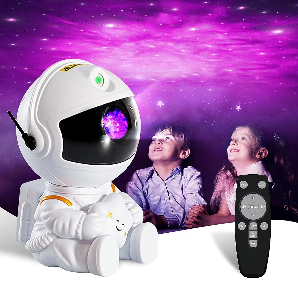 

Galaxy Star Astronaut Projector LED Night Light Starry Sky Porjectors Lamp Aurora Atmosphere Light Bedroom Room Decorative