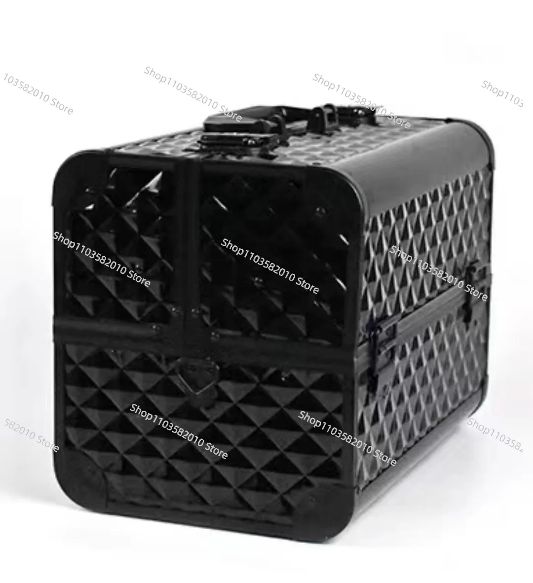 Aluminum alloy cosmetic case portable double open household tattoo embroidery manicure eyelash kit
