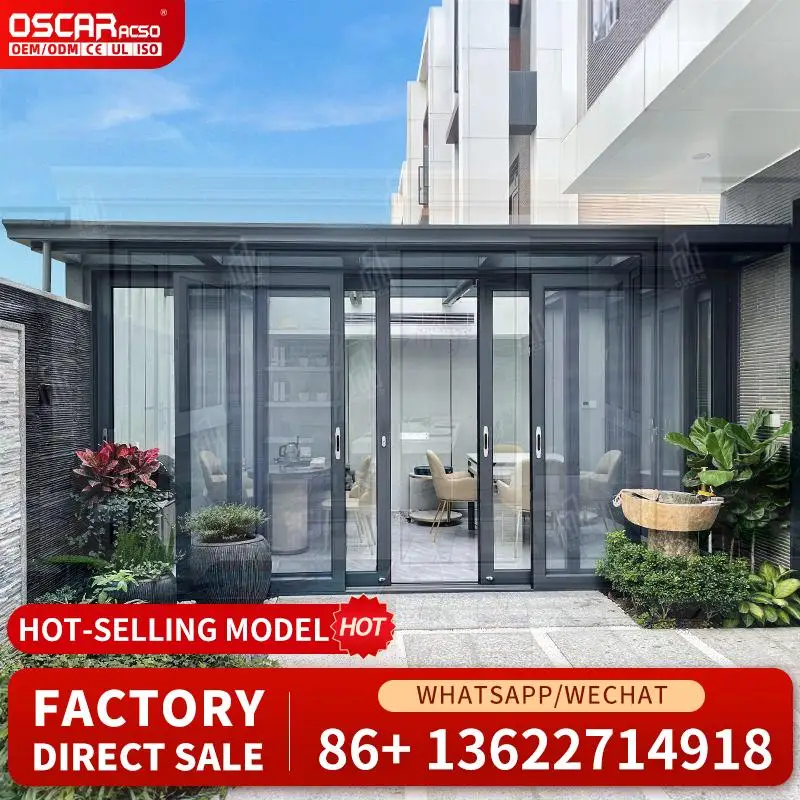 Popular Aluminum Sliding Sunroom Windows With Sunproof LowE Glass For Patio Balcony Garden sunroom