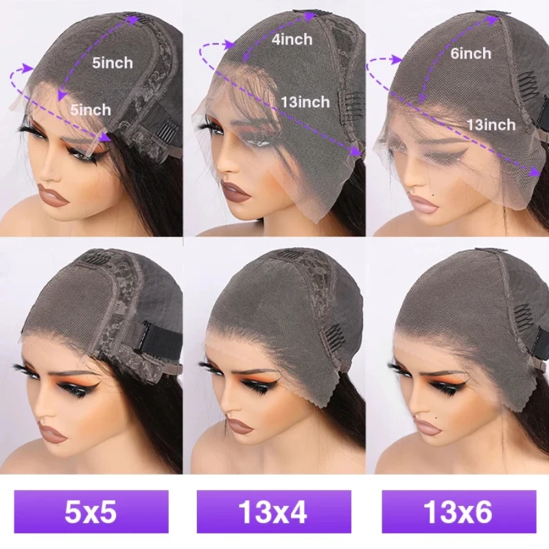 Wig Rambut Asli Brasil Body Wave 13x6, Wig Tanpa Lem 5x5, Pre Cut Lace Wear & Go, Warna Pirang Cokelat Highlight Density 250%, P1B/30