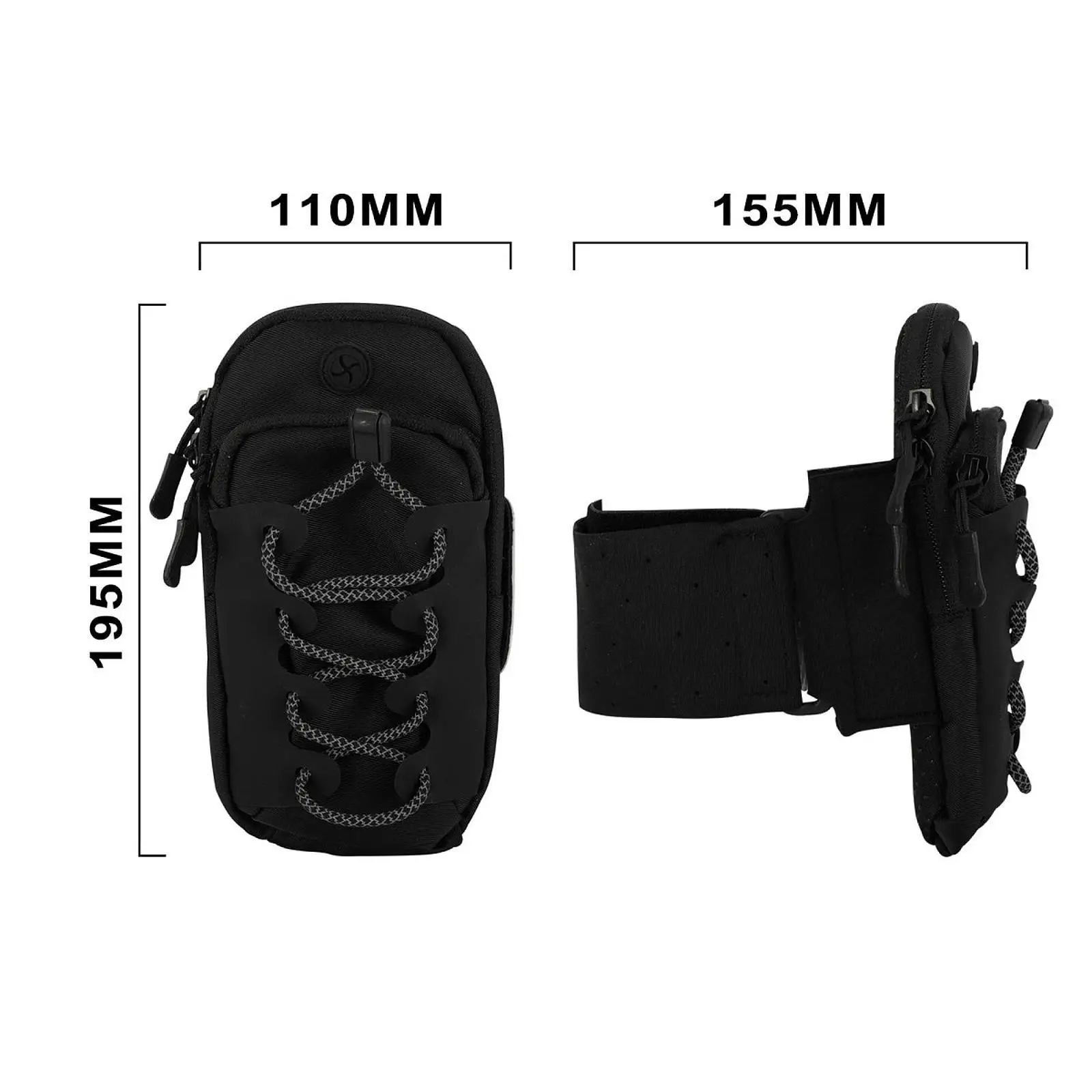 Battery Cover Bag Reflective Case Replace Part Versatile Nylon High Performance Sturdy Black Arm Strap Bags Battery Frame Bag