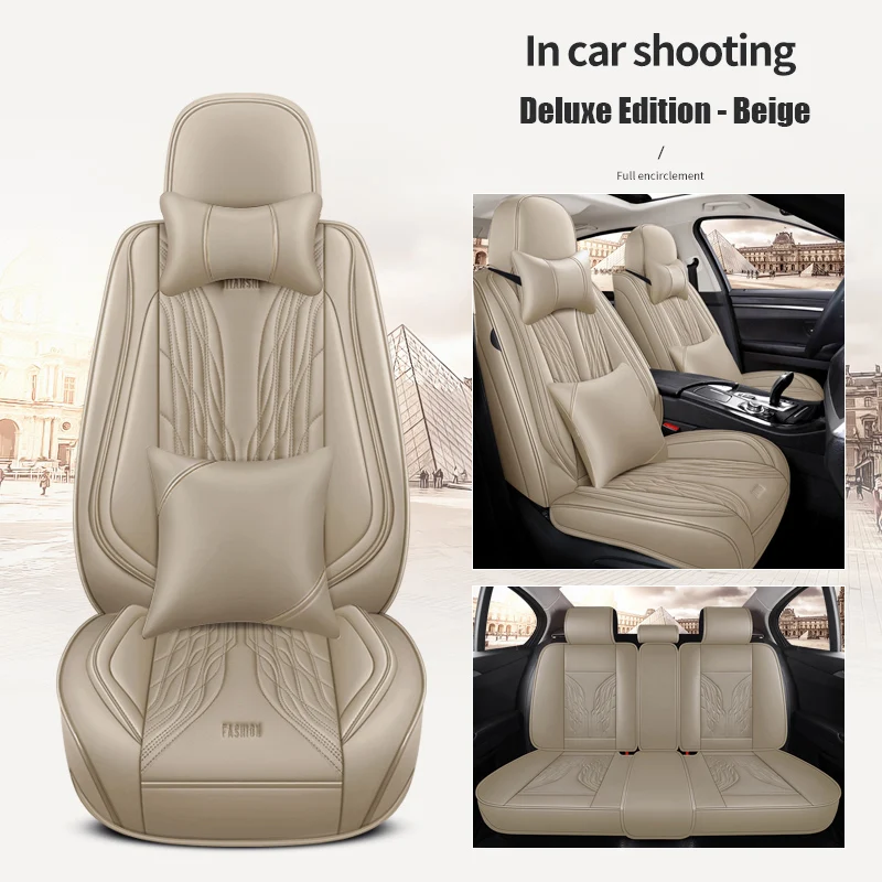 

WZBWZX Universal leather Car Seat Cover for Chery all models QQ3 QQ6 Ai Ruize A3 Tiggo X1 QQ A5 E3 V5 EQ1 Tiggo E5 A3 Interior